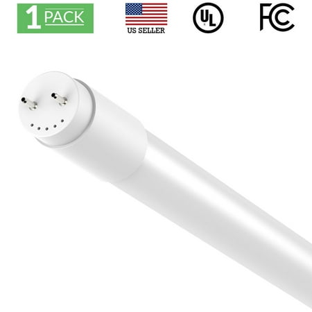 825 Single Light (Sunco Lighting 1 Pack 4FT 48 Inch T8 Tube LED Light Bulbs 18 Watt (40 Equivalent) Frosted 5000K Kelvin Daylight 2200LM Bright White Light Single Sided Connection Bypass Ballast -)