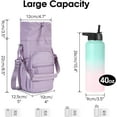 thumbnail image 4 of Water Bottle Holder with Strap 32oz 40oz Insulated Water Bottle Carrier Sling Bag with Phone Pocket Crossbody, Purple, 4 of 7