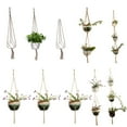thumbnail image 2 of Kearding Vintage Macramé Planta Percha Interior Colgante Maceta Taza Cesta Cuerda de Yute Jardín y Patio No.06 NO1 Kearding JJ18383-06, 2 of 6