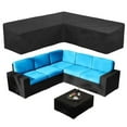 thumbnail image 1 of COSYUMI Funda de Sofá Seccional en Forma de V para Patio, Funda Seccional Impermeable para Exteriores, Funda de Sofá para Muebles de Jardín Resistente 420D con 4 Hebillas Resistentes Al Viento para Sofá Interior Al Aire Libre, 1 of 14