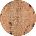 thumbnail image 1 of Ahgly Company Indoor Round Patchwork Brown Transitional Area Rugs, 7' Round, 1 of 4