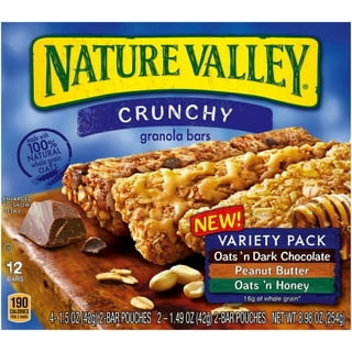 Nature Valley Crunchy Granola Bars, Oats 'n Dark Chocolate, 12 Bars, 8.94  OZ (6 Pouches) 