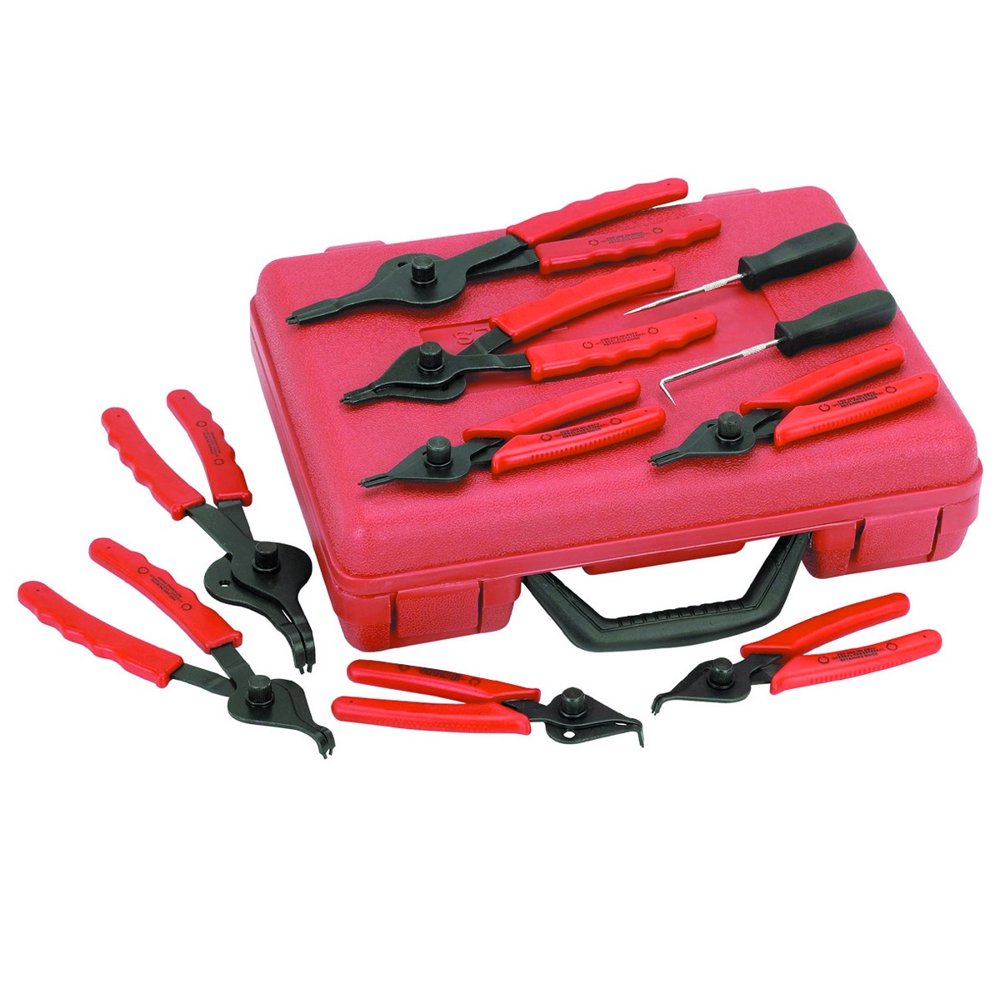 Stark 11 PC Snap Ring Plier Set Mechanic PRO Circlips with Case Car