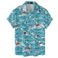 thumbnail image 4 of Retro Shark Hawaiian Shirt for Men Shirt Casual Vintage Shirt Mens Hawaiian Shirts Short Sleeve Button Down Shirt Men, 4 of 7