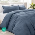 thumbnail image 6 of Bare Home Washed Duvet Cover Set - Ultra-Soft - Premium 1800 Collection - 3 Piece - Queen, Bering Sea, 6 of 7