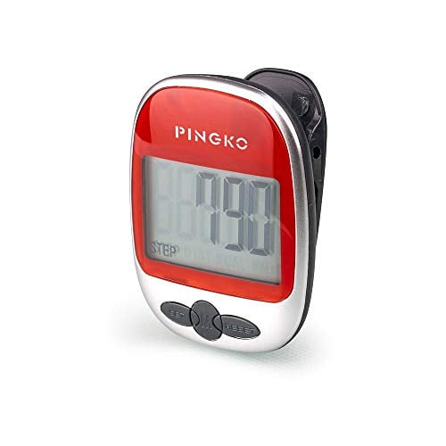 Pingko Supreme Quality Walking Pedometer with Clip,Extremely Accurate Step Miles