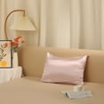 thumbnail image 6 of Unique Bargains Zipper Closure Satin Solid Pillowcase with Eye Mask Pink Standard, 6 of 6