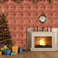 thumbnail image 2 of Arthome Peel and Stick Brick Wallpaper 17''x120'' Self Adhesive Contact Paper Waterproof Vinyl Film Wall Paper for Room,Fireplace,Stair and Christmas Holiday Decoration(Red), 2 of 7