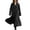 Black, variant on Women's Winter Double Wool Coat Long Sleeve Notch Lapel Midi Long Winter Trench Coat