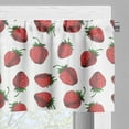 thumbnail image 5 of Ambesonne Botanic Valance & Curtain, Summer Fruit Design Art, 55"x30", Fern Green White Red, 5 of 7