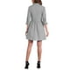 thumbnail image 3 of Vestido de camisa para mujer INSPIRE CHIC de manga 3/4, con botones, mini vestido, gris, talla L, 3 of 5