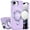 Light Purple, variant on For iPhone 16E (E edition) / SE4 (2025) Transparent Glitter Rotaional Magnetic Ring Stand HQ Hybrid - Light Purple