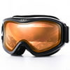 Juli Ski Goggle/Snow Snowboard Goggles for Men, Women & Youth - 100% UV Protection Anti-Fog Dual Lens(Black Frame+35% VLT Citrus Orange Len)