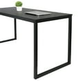 thumbnail image 5 of CRXX 47" Home Office Computer Desk - Espresso & Black Studio Work Table with Sturdy Steel Frame, Spacious Work Surface for Gaming & Study, Modern Step Design, Easy Assembly, Durable for Home, 5 of 12