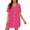 Hot Pink, variant on BUIGTTKLOP Womens Nightgowns Ruffle Short Nightshirts Button down Knee Length Sleep Dress Loose Fitted Pajamas Dress
