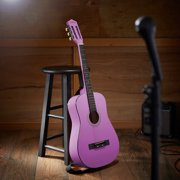 Ashthorpe 38-Inch Beginner Acoustic Guitar - Purple, Complete Starter Kit with Gig Bag, Extra Strings, Strap, and Lessons