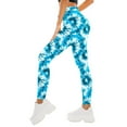 thumbnail image 2 of BiZtdJrK Butt Lifting Leggings for Women Milk Silk Soft Stretch Workout Leggings Tie Dye Prints Tummy Control Yoga Pants Full Length Tights Sky Blue L, 2 of 6