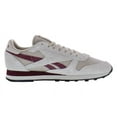thumbnail image 2 of Reebok Classic Leather Unisex Shoes Size 8.5, Color: Modern Beige/Alabaster/Classic Burgundy, 2 of 4