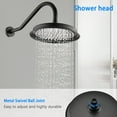 thumbnail image 4 of DUOSONG Single-Handle 4-Spray Patterns Bathroom Rain Shower Faucet With Body Jet Handshower In Matte Black (Valve Included) Matte Black brass Bath & Faucets Freestanding Tub Faucets, 4 of 17