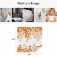 thumbnail image 5 of Cloth Napkins Set of 2 - 20x20 Inches, Orange Eucalyptus Leaves Washable Reusable Table Napkins, Spring Summer Botanical Soft & Absortbent Dining Napkin for Party Wedding Hotel Restaurant, 5 of 8