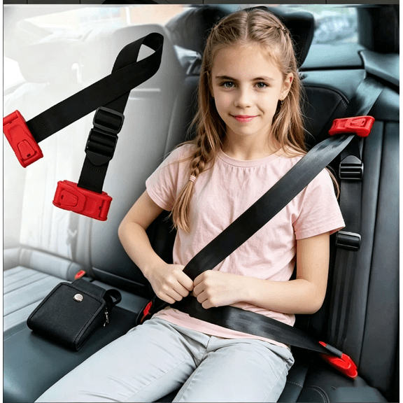 Bangbobby Car Seat Belt Adjuster with Clip, Seat Belt Strap Positioner for Short Adults, Shoulder & Neck Protector, Universal Fit (Black)