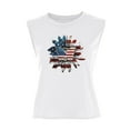 thumbnail image 3 of OAVQHLG3B 4th of July Outfits for Women American Flag T Shirt Patriotic Shirts Sunflower Printed Casual Summer Tank Tops Blouse, 3 of 9