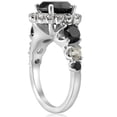 thumbnail image 3 of Pompeii 5ct Black & White Diamond Halo Engagement Ring 14k WHite Gold (I/J,I1-I2), 3 of 3