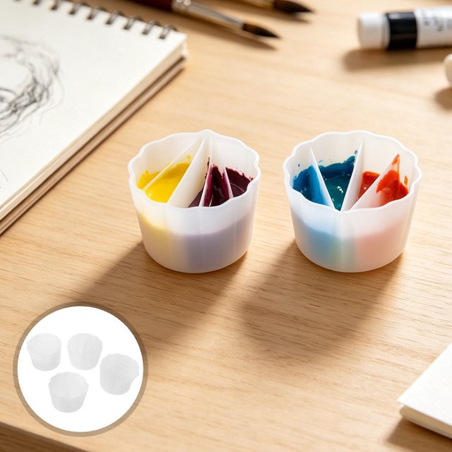 IFANLANDOR 4Ud Vasos De Silicona Reutilizables Para Mezcla De Resina Con Divisiones Precisas