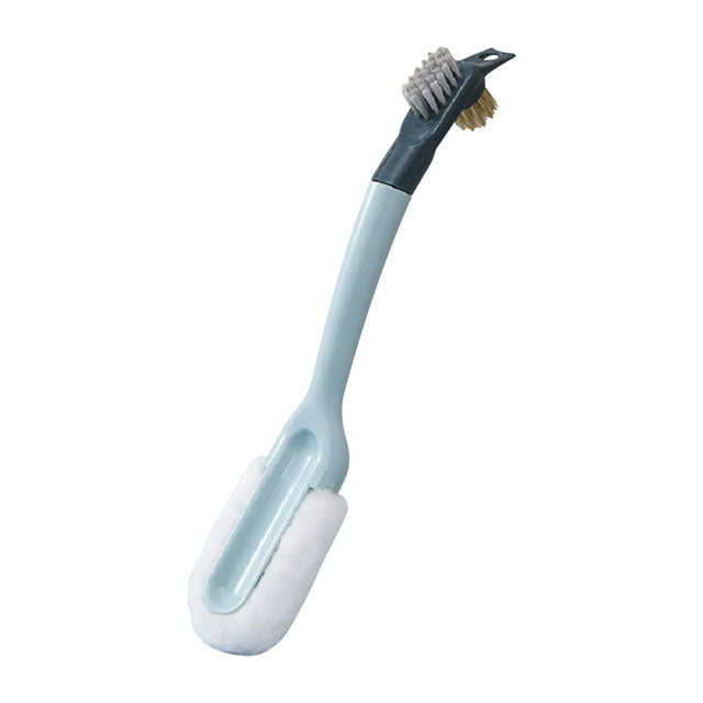 El cepillo para zapatos de pelo suave de dos cabezas para el hogar no daña los zapatos Cepillo para zapatos multifuncional Mango largo Cepillo para dormitorio Suministros de limpieza de zap Wmkox2481yii hfskjfh2474