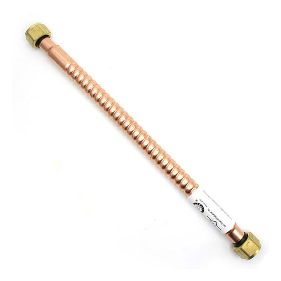 Thrifco 4400202 7/8 Inch x 12 Inch Flexible Corrugated Copper Water Heater Connector - 3/4 Inch FIP x 3/4 Inch FIP