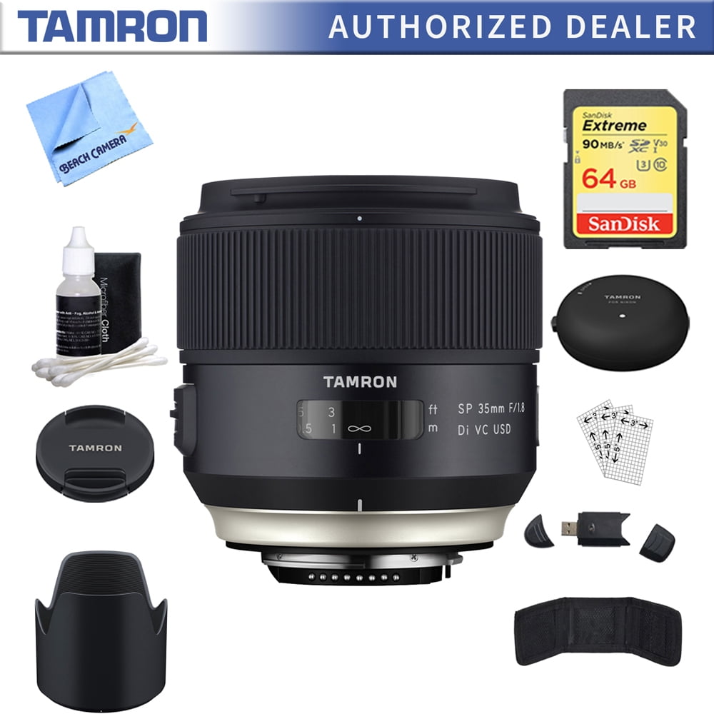 Tamron Sp 35mm F 1 8 Di Vc Usd Lens For Nikon Mount Aff012n 700 With Tap In Console Lens Accessory 64gb Memory Memory Card Reader Card Wallet Cleaning Kit And More Walmart Com Tamron Sp 35mm F 1 8 Di Vc Usd Lens For Nikon Mount Aff012n 700 With Tap In Console Lens Accessory 64gb Memory Memory Card Reader Card Wallet Cleaning Kit And More Walmart Com