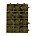 thumbnail image 2 of Kbndieu Green Velvet Christmas Balls Ornaments, 2.36 Inch Flocked Christmas Tree Decorations Ornaments, Shatterproof Hanging Ball with Bow for Birthday Party Holiday Wedding Decor Set of 12pcs, 2 of 6