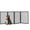 Black, variant on Pet Gate - 3-Panel Foldable Dog & Cat 54x24 Indoor Gate for Doorways, Stairs & Hallways by PETMAKER (White)