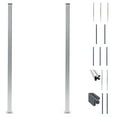 thumbnail image 2 of vidaXL Fence Posts Garden Post Outdoor Metal Fence Post Support Base Aluminum, 2 of 32