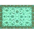 thumbnail image 1 of Ahgly Company Indoor Rectangle Oriental Turquoise Blue Traditional Area Rugs, 2' x 4', 1 of 4