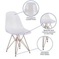 thumbnail image 2 of Elon Series Ghost Chair with Gold Metal Base, 2 of 9