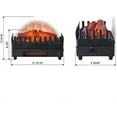 thumbnail image 4 of Electric Fireplace Log Heater, 16" Fireplace Inserts with Realistic Ember Bed, Thermostat, 750/1500W, Black$$Home Decor, Kitchen, & Other, 4 of 6
