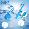 thumbnail image 3 of Cepillo de dientes desechable Aussumy 5 en 1 con pasta de dientes Floss & Pick, 3 of 8