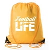 Football Party Bags | Football Drawstring Cinch Backpacks for Team Events, Birthdays, and More!