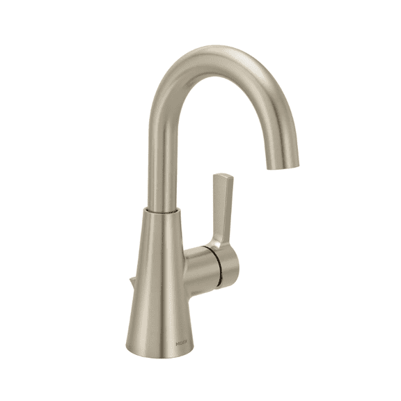 Moen 64430BN Jase One-handle Single Hole Bathroom Sink Faucet Brushed Nickel