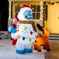thumbnail image 3 of Decoración navideña inflable Joiedomi Yeti con reno 6 pies, 3 of 9