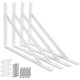 thumbnail image 1 of Wall Shelf Bracket, 4 Pcs 90 Degree Triangle Steel Brackets, Shelf Brackets 250mm x 160mm, Corner Bracket Brace with 20 pcs Screws and 8 pcs Anchors (, 1 of 5