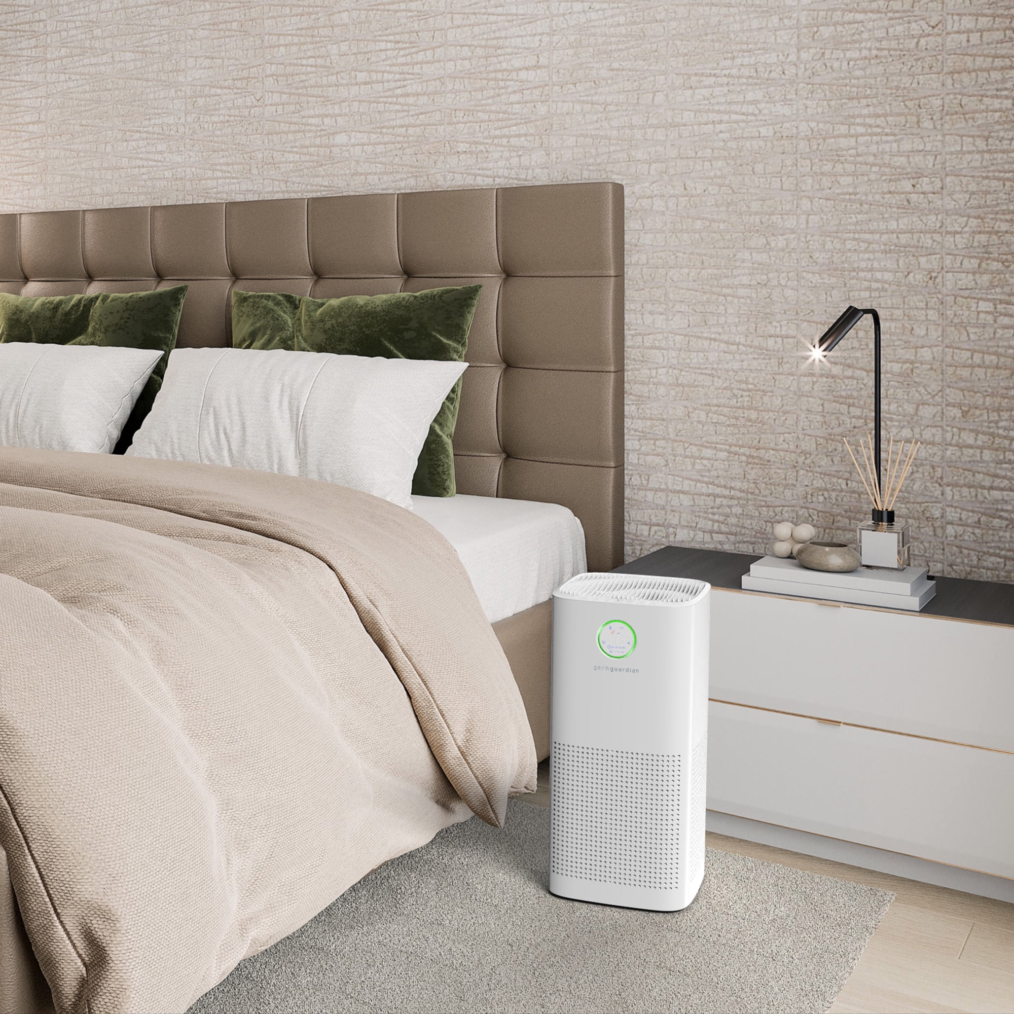 GermGuardian Air Purifier with 360-Degree HEPA, UV-C, Air Quality Monitor, 1905 Sq. ft. AC5109W