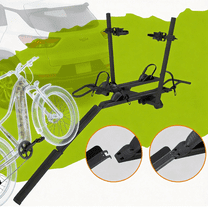 Vantana 200 lbs Heavy-Duty Steel Ebike Rack for 2" Hitch, Fat Tire E-Bike Carrier with Anti-Wobble System, 15" Safety Gap, Tilt-Down & Foldable Design