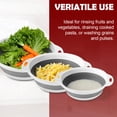 thumbnail image 3 of WEXLYN Collapsible Colanders (3 Pack Set) Food Strainers with Over-Sink Water Draining Base for Pasta Fruits and Vegetables (Patent Pending) White (3 Sizes, 3QT, 4QT and 5 Quart), 3 of 8