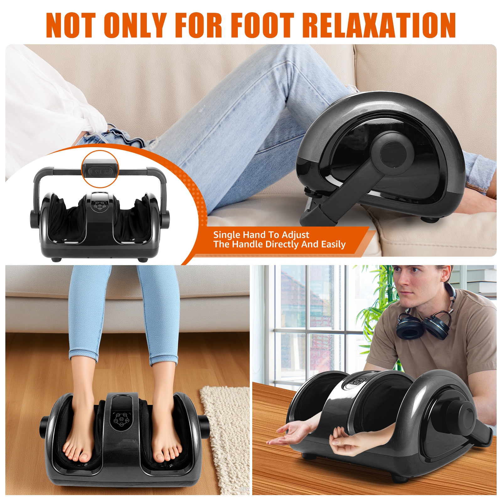 Jacgood Foot Massager Machine,Shiatsu Foot Massager with Heat,Deep Kneading Massage for Leg, Calf, Feet, Ankle,Gifts for Women and Men