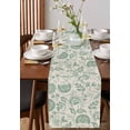 thumbnail image 4 of nqOlkjepod Green Spring Floral Table Runner 72 Inches Long Farmhouse Dress Scarves, Summer Botanical Vintage Farmhouse Dining Tablerunner for Coffee Table/Kitchen Island/Party Décor, 18" x 72", 4 of 8