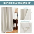 thumbnail image 5 of H.VERSAILTEX Blackout Thermal Insulated Window Curtains Bedroom Darkening Black out Drapes for Living Room Back Tab/Rod Pocket Draperies, 2 Panels, 52" x 84", Ivory, 5 of 6