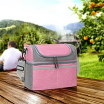 Gnmfd Double Layer Portable Insulated Lunch Bag, Food Storage Containers with Lids, Cooler Tote, Office Picnic Travel, Kitchen Storage, Party Favors, Under Bed Storage, Storage Cabinet