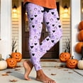 thumbnail image 5 of Edvintorg Yoga Pants for Women Halloween Printed Elastic Waisted Casual Leggings Plus Size Fashion Women Clothes Purple S-3XL, 5 of 7